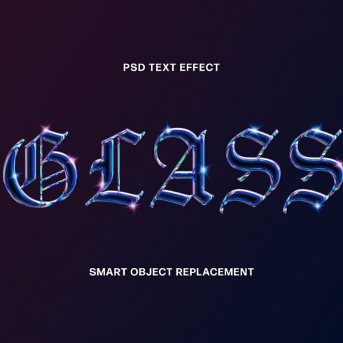 Holographic Glass Text Effectcover image.