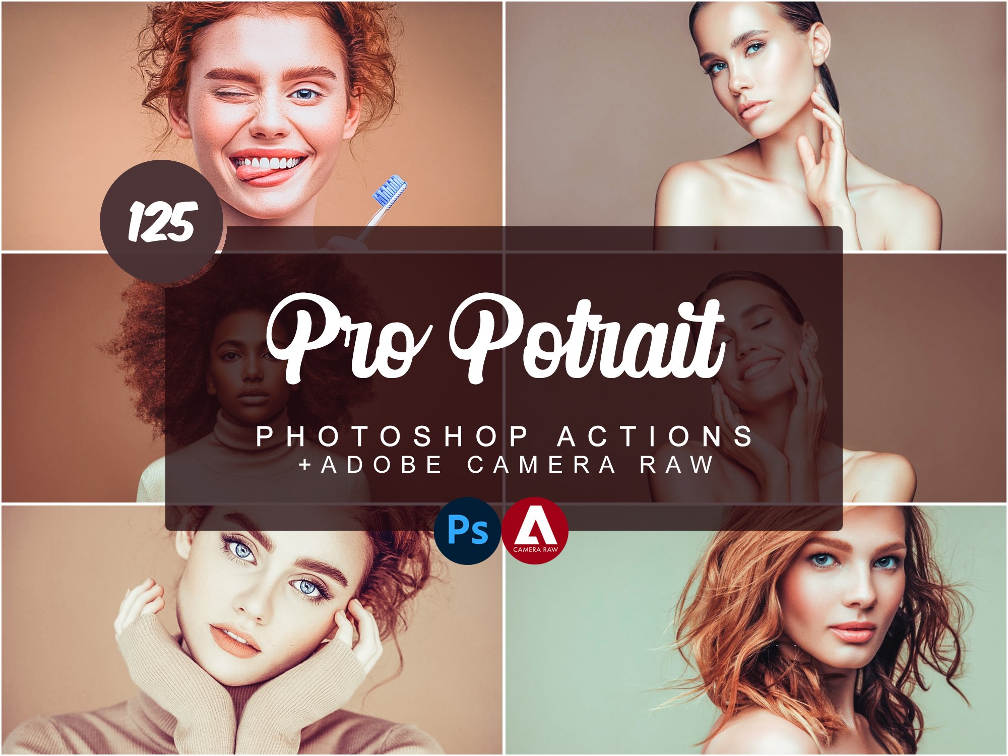 Pro Potrait Photoshop Actionscover image.