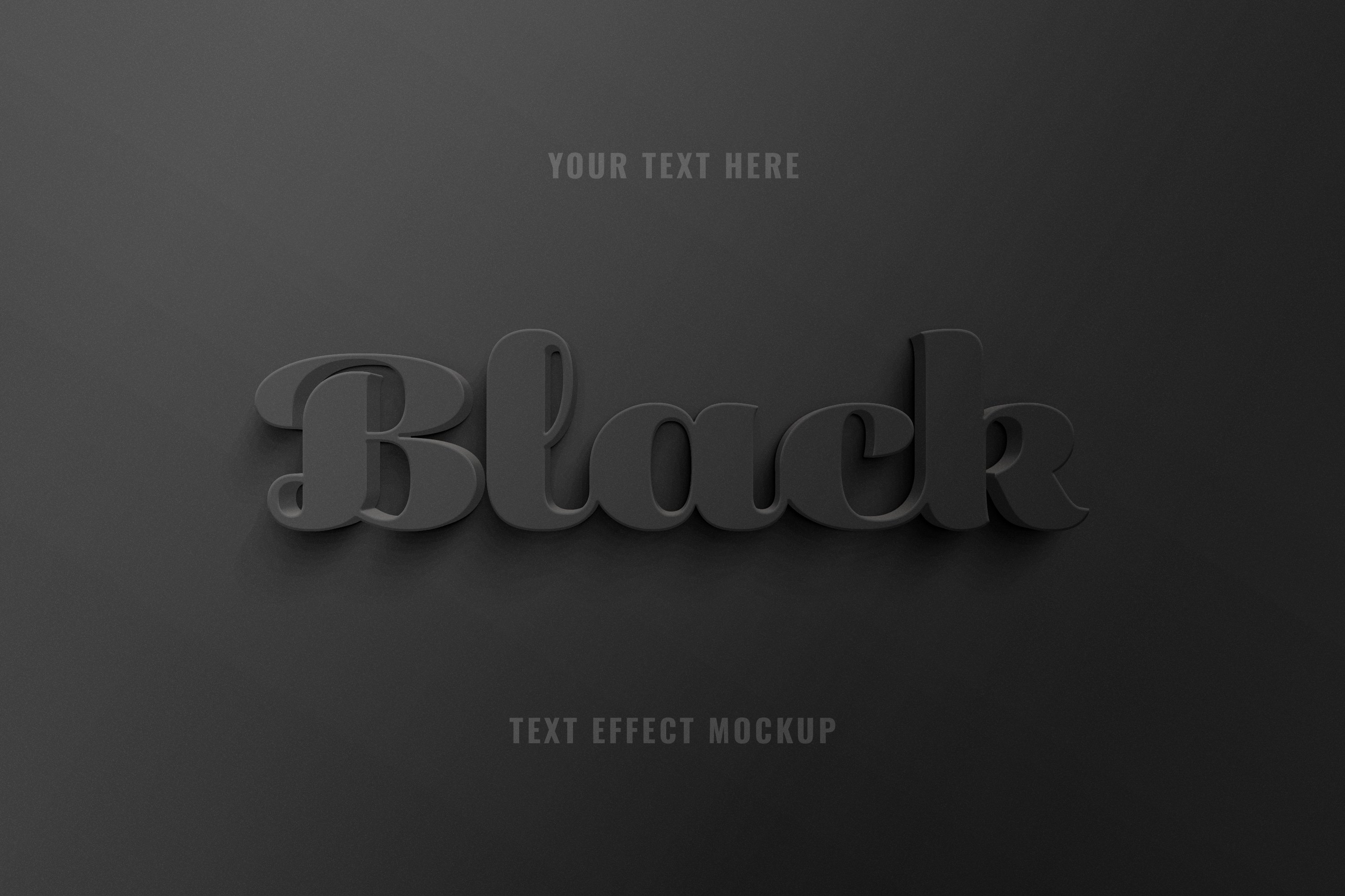 Black 3D Text Effectcover image.