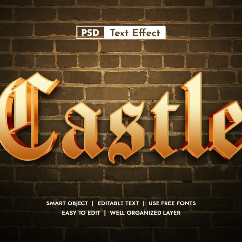 Castle 3D Editable Text Effectcover image.