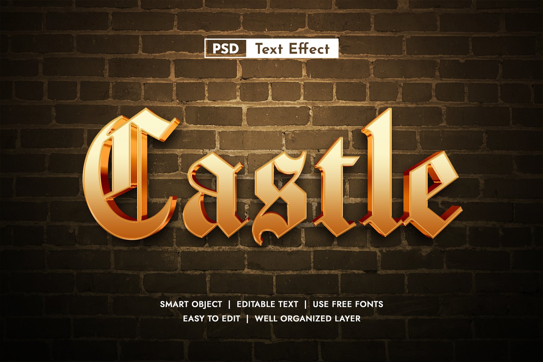 Castle 3D Editable Text Effectcover image.
