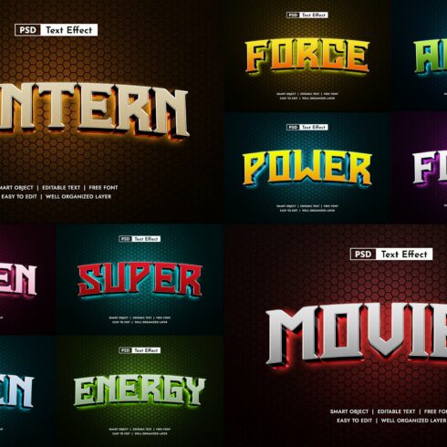 Set of 10 PSD Text Effect vol 2cover image.