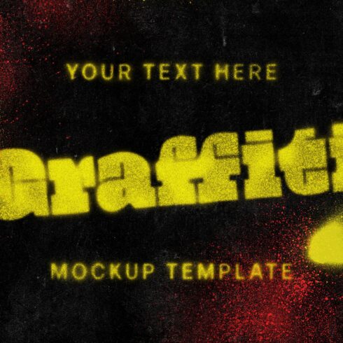 Graffiti Text Mockup Templatecover image.