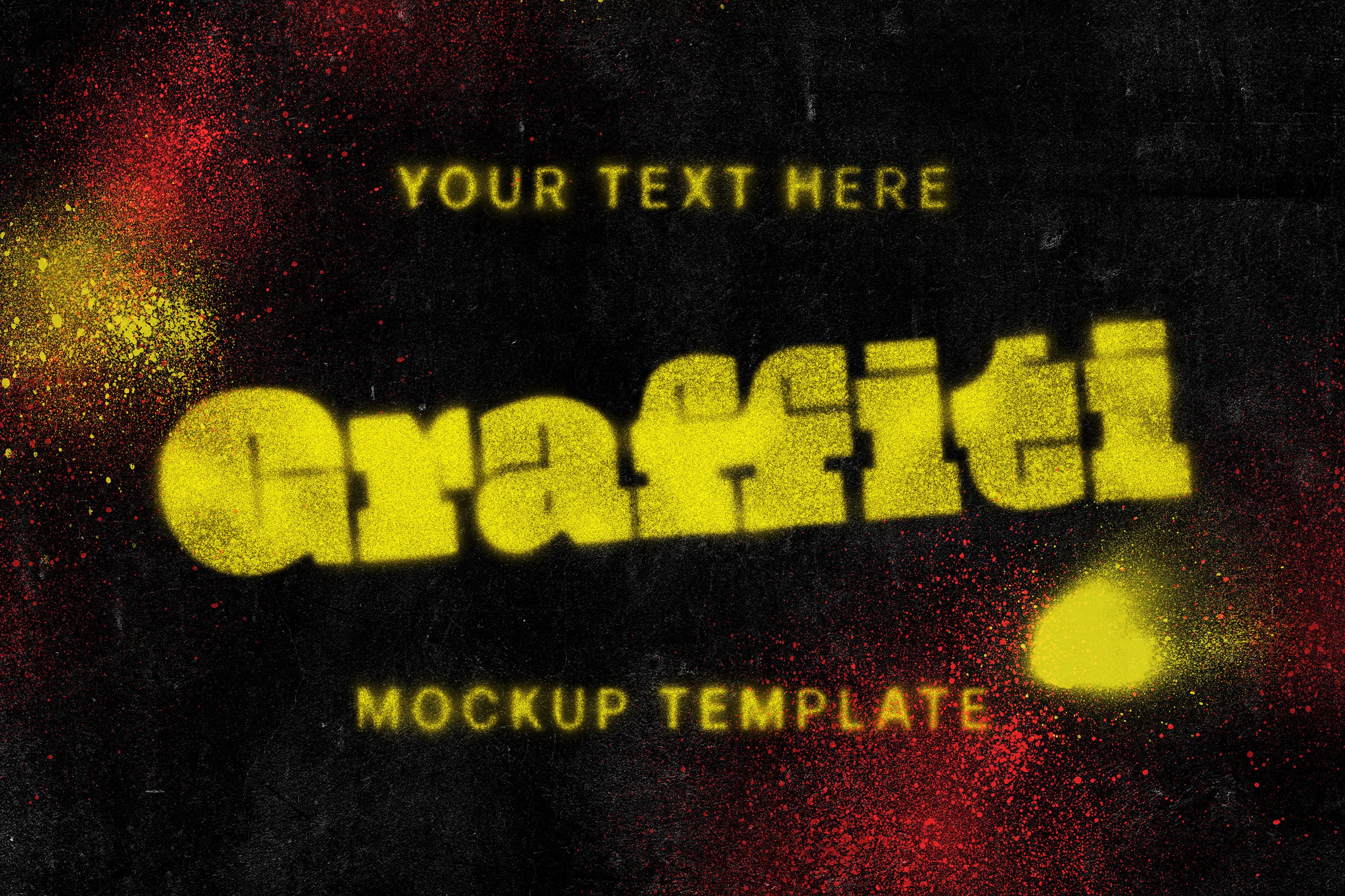 Graffiti Text Mockup Templatecover image.