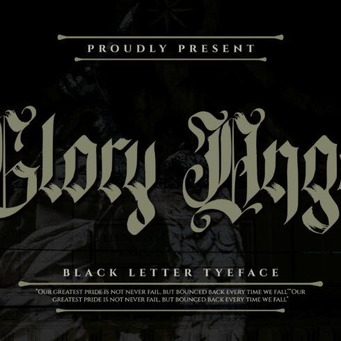 Glory Angel - Blackletter Typeface cover image.