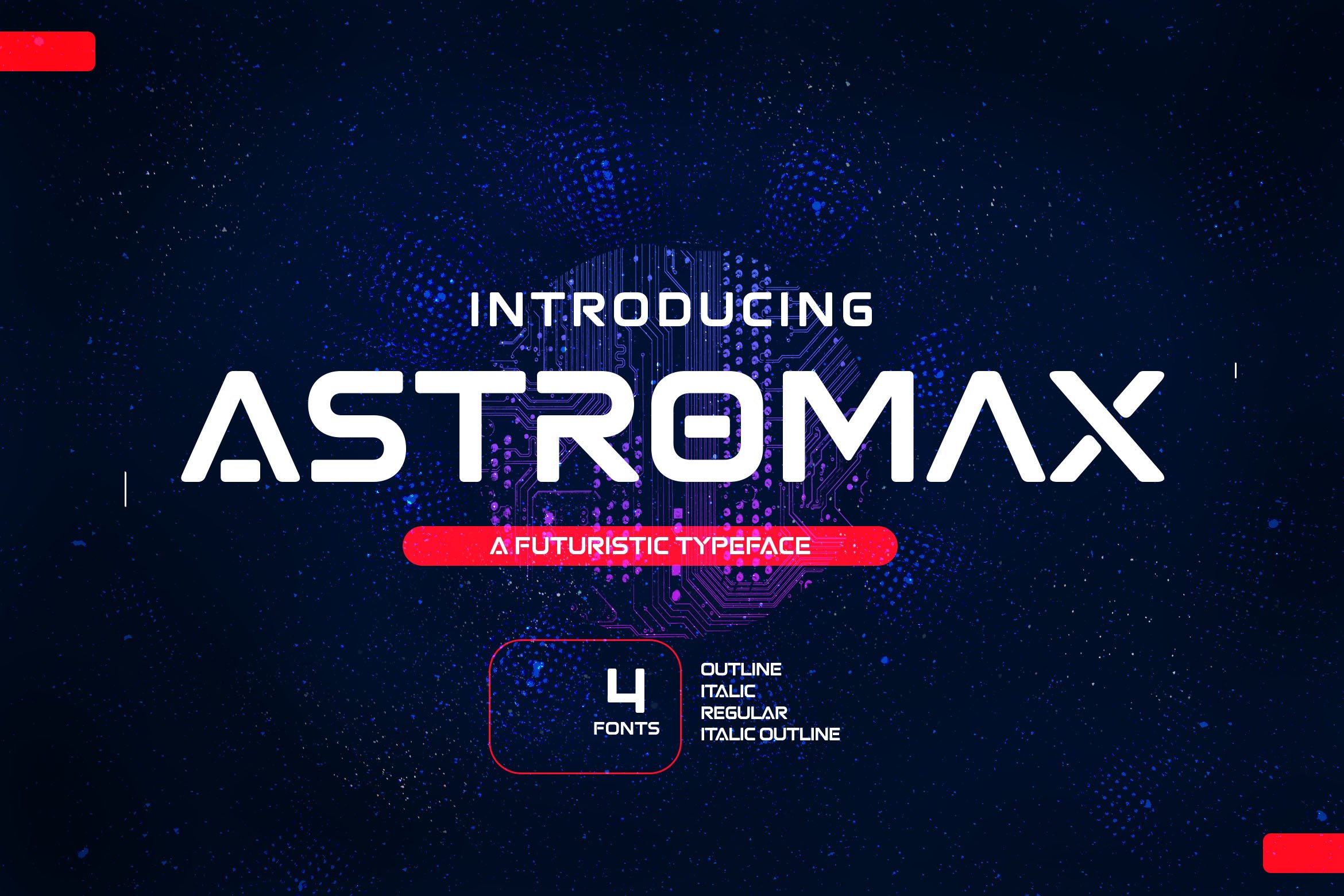 Astromax - A Futuristic Typeface cover image.