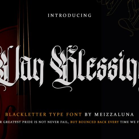 Van Blessing - Blackletter Typeface cover image.