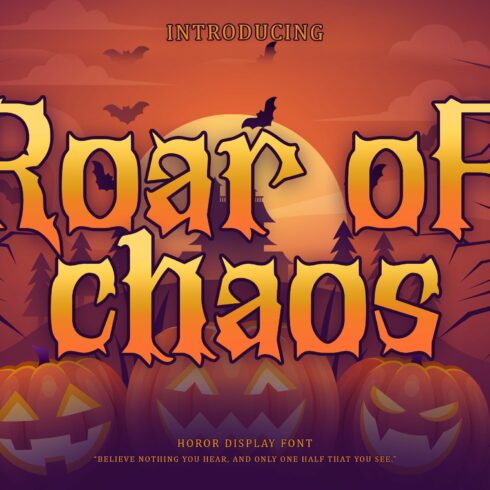 Roar Of Chaos - Horor Display Font cover image.