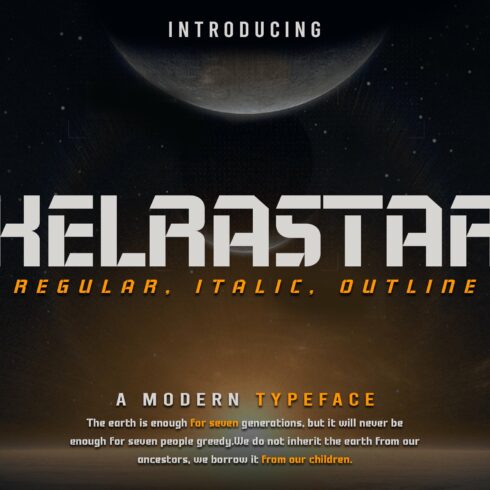 KelraStar - A Futuristic Typeface cover image.