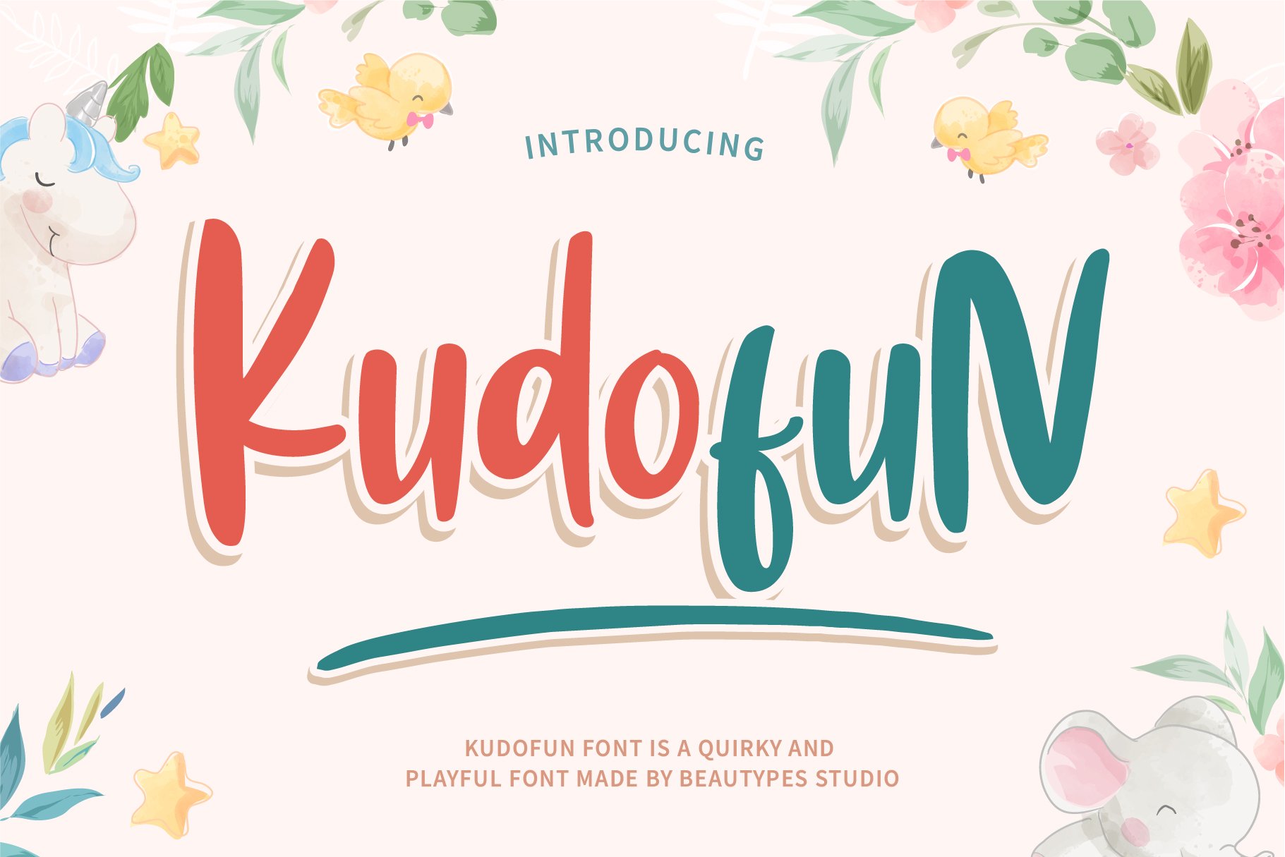 Kudofun - Stunning Display Font cover image.