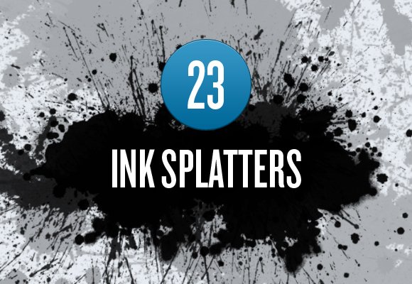 Ink Splatter Photoshop Brushescover image.