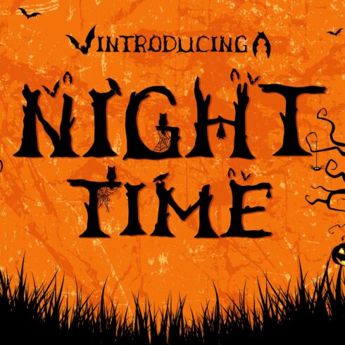 Night Time Fonts cover image.