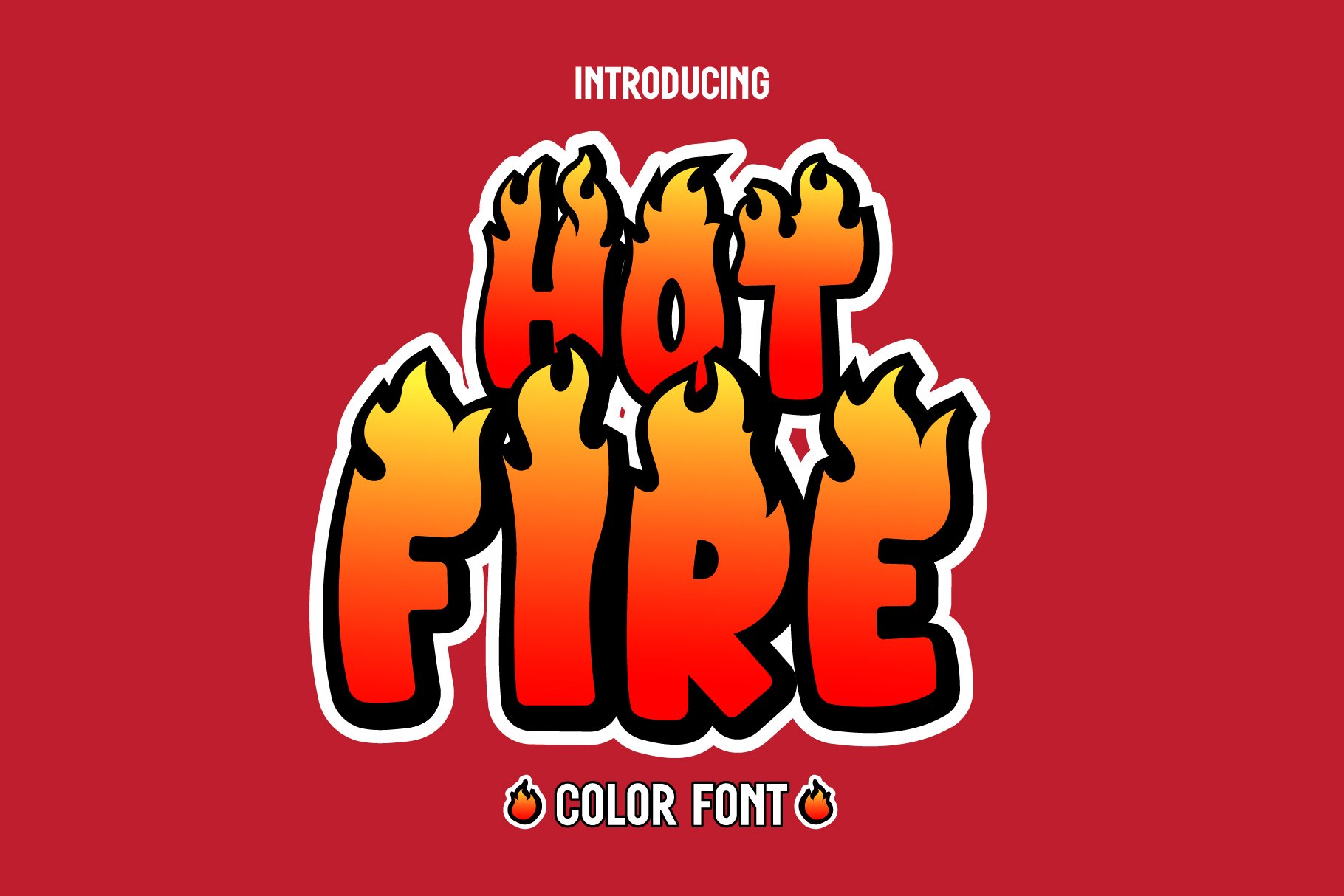 Hot Fire Color Fonts cover image.