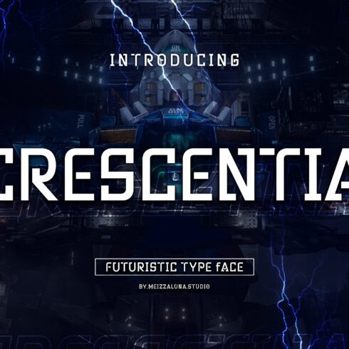 Crescentia - A Futuristic Typeface cover image.