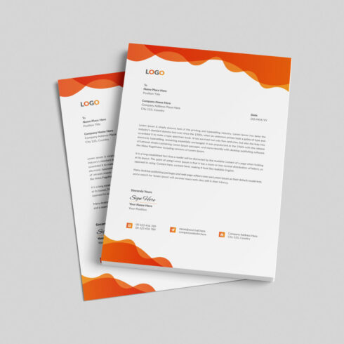 Creative and Modern Letterhead Design cover image.