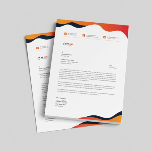 Business Letterhead Template Design cover image.