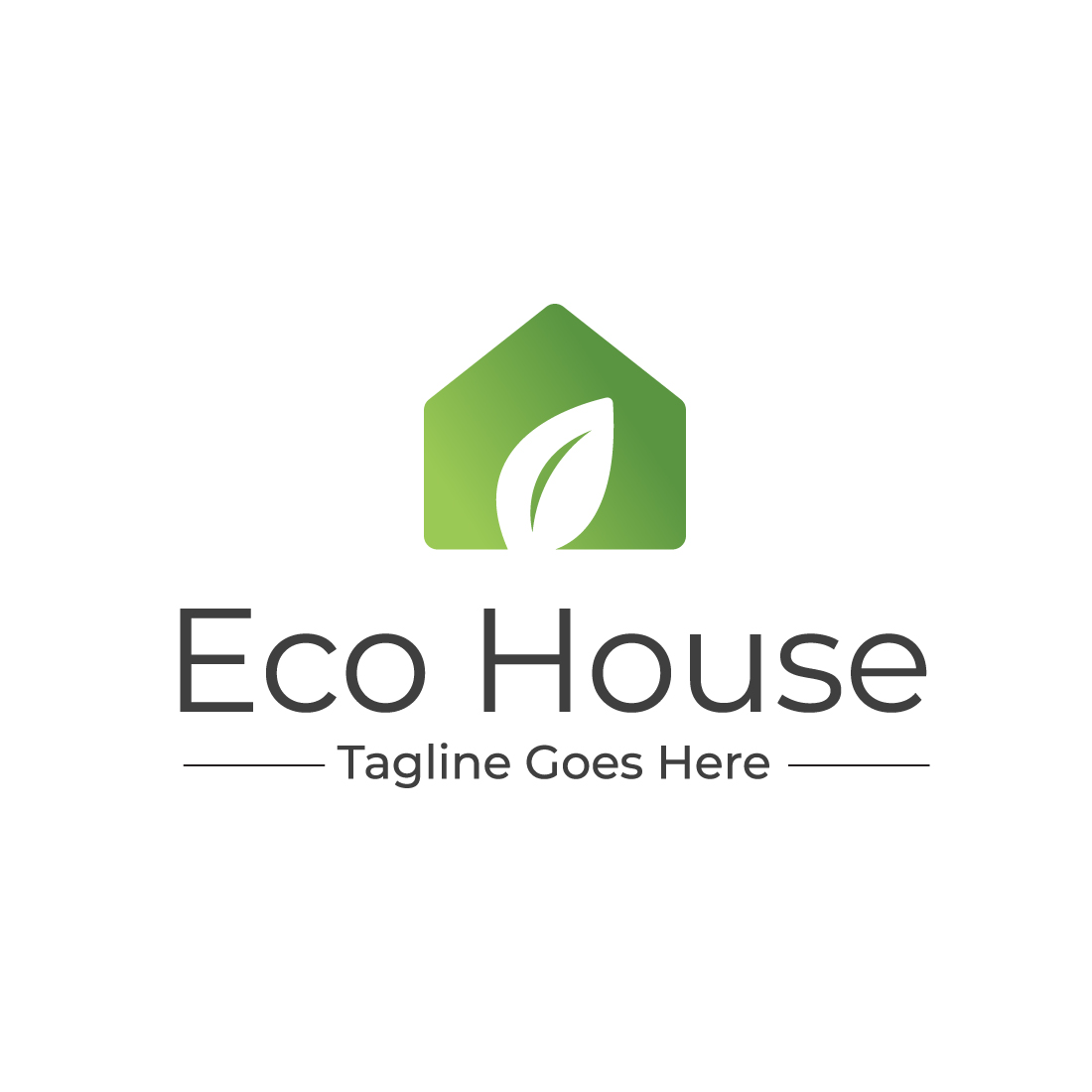 Eco House Logo Design Template cover image.