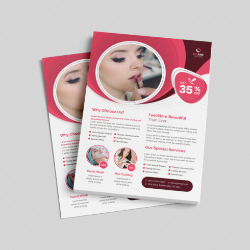 Beauty Spa Salon Flyer Design cover image.