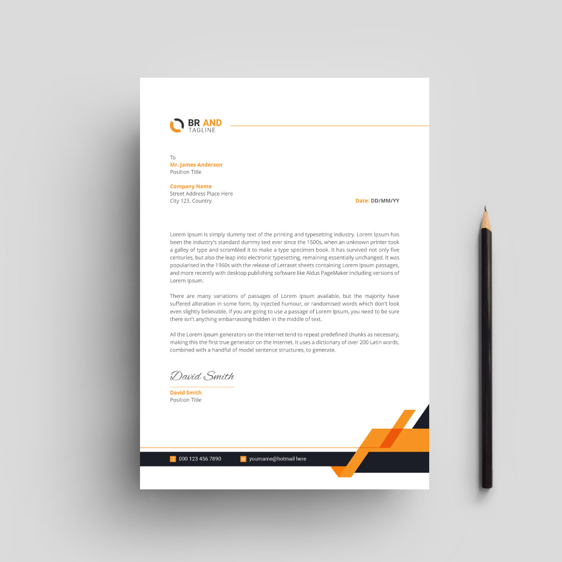 Modern Company Letterhead Template Design cover image.