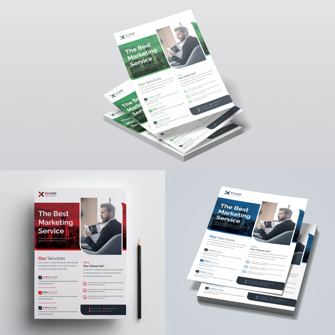 Modern Corporate Flyer Design Template preview image.