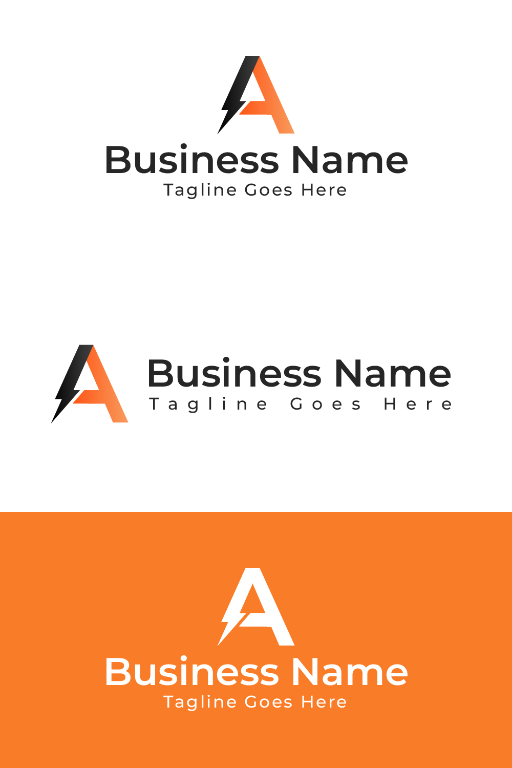 Electric Logo Design Template pinterest preview image.