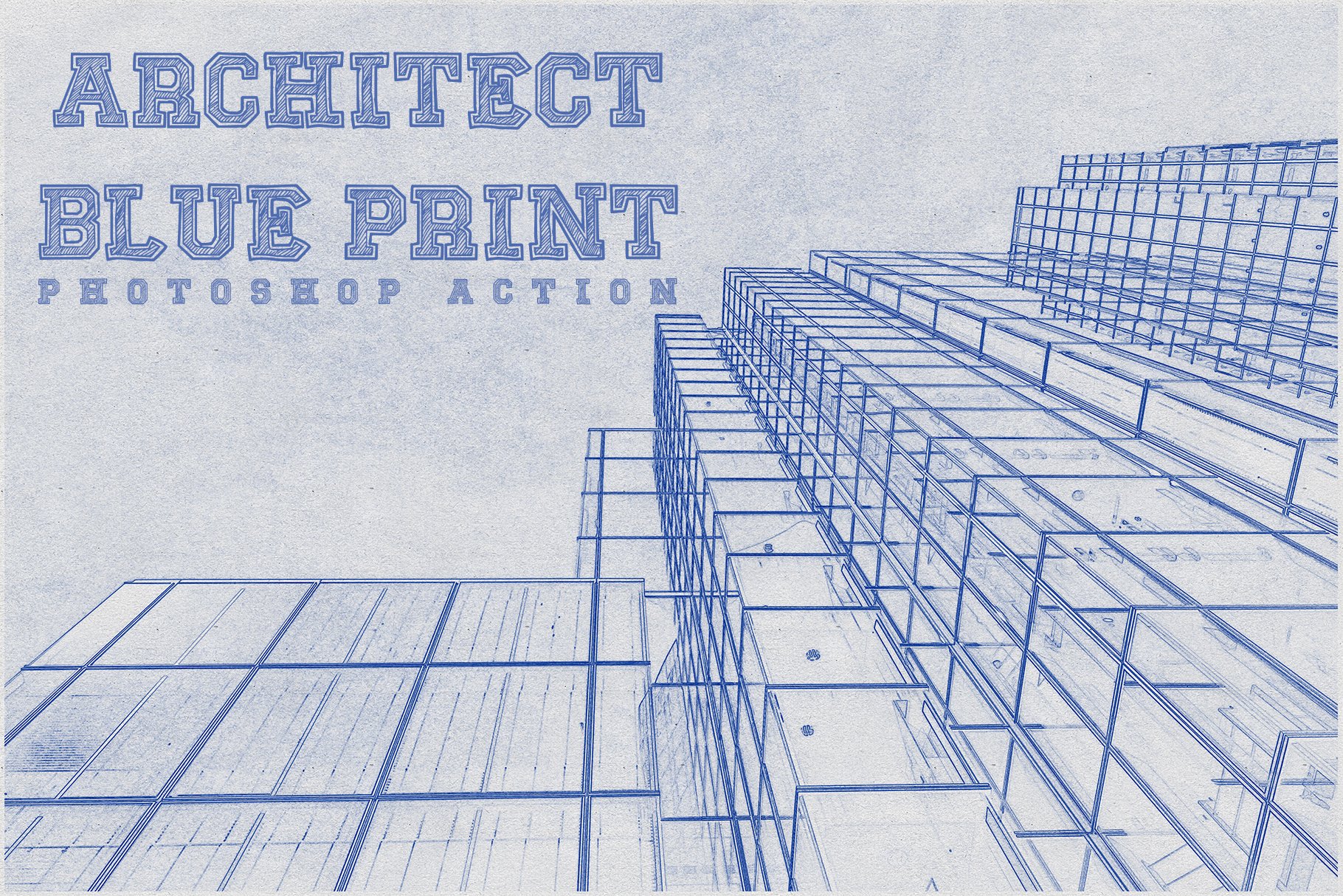 Architect Blueprint Photoshop Actioncover image.