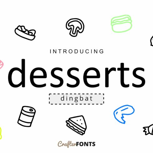 Desserts Doodle Dingbat cover image.