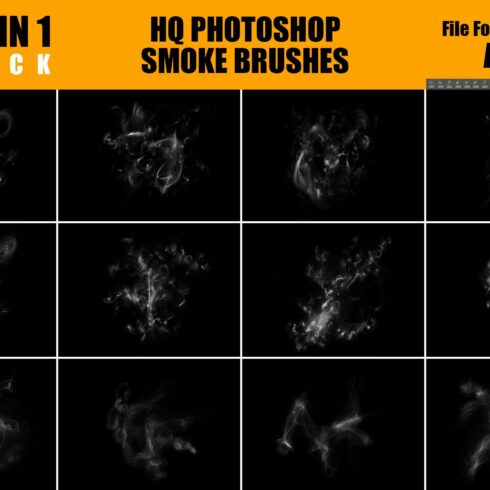 Photoshop Smoke Brushes Setcover image.