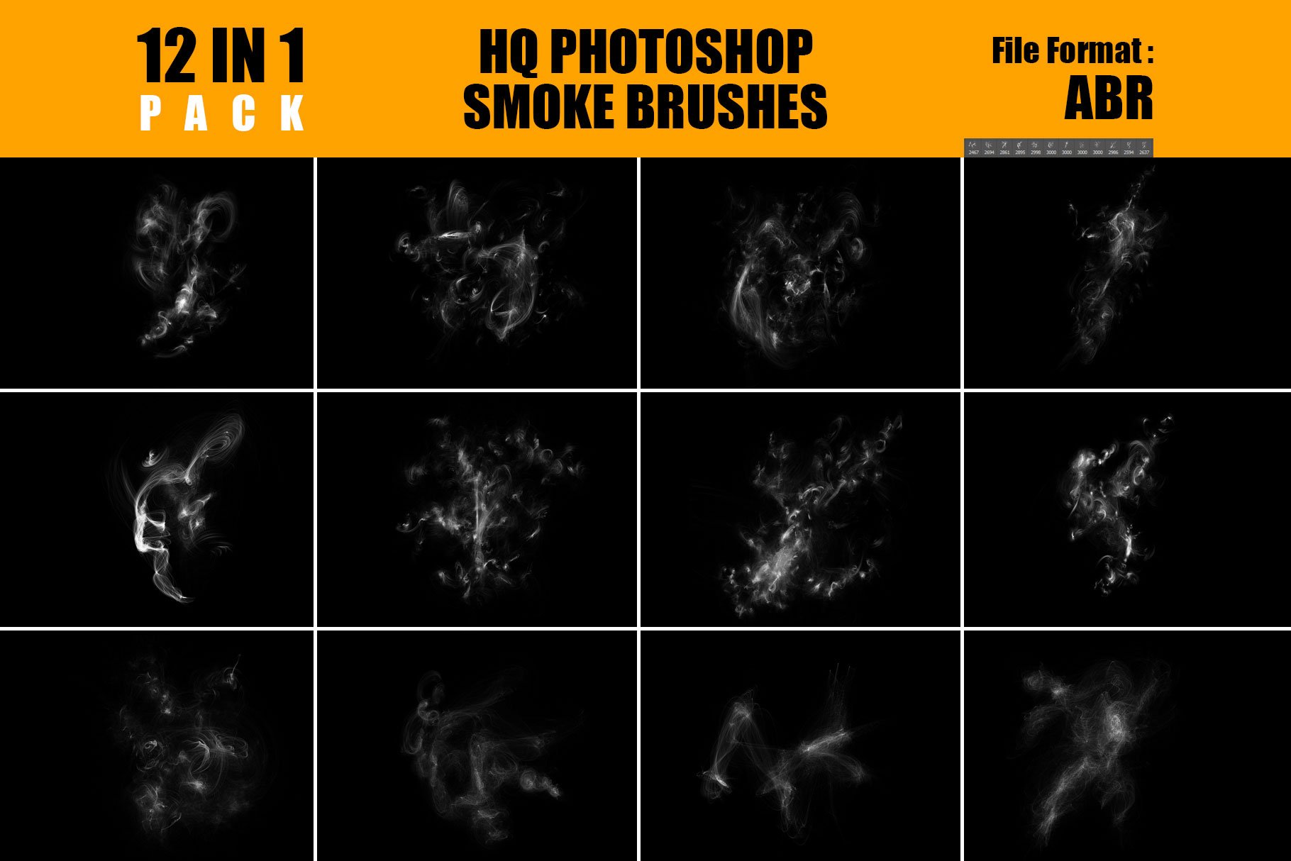 Photoshop Smoke Brushes Setcover image.