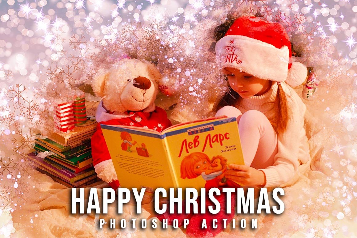 Happy Christmas Photoshop Actioncover image.