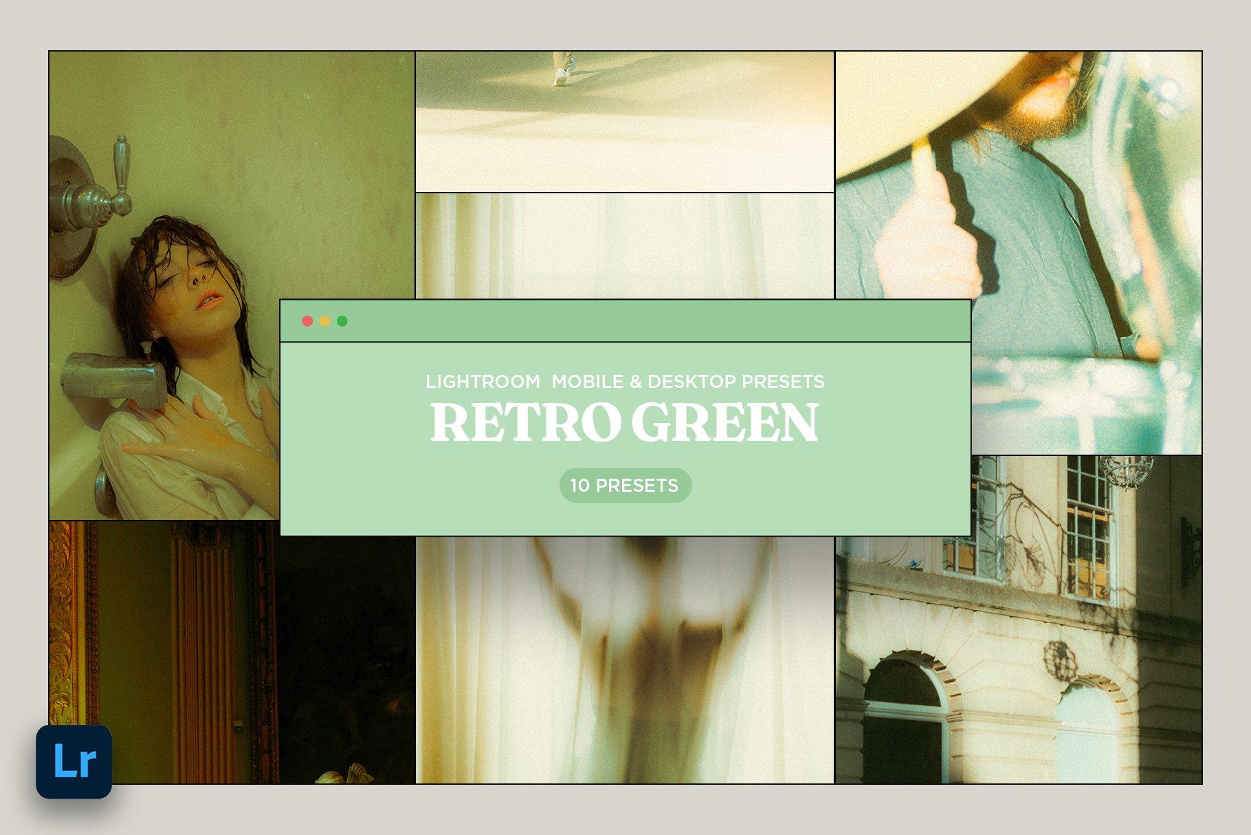 Retro Green Lightroom Presetscover image.