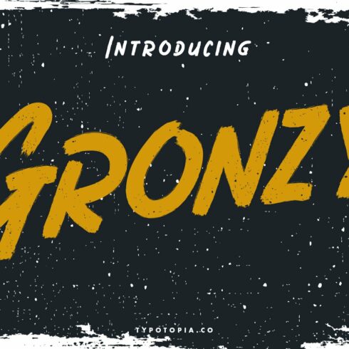 Gronzy - Brush Font cover image.