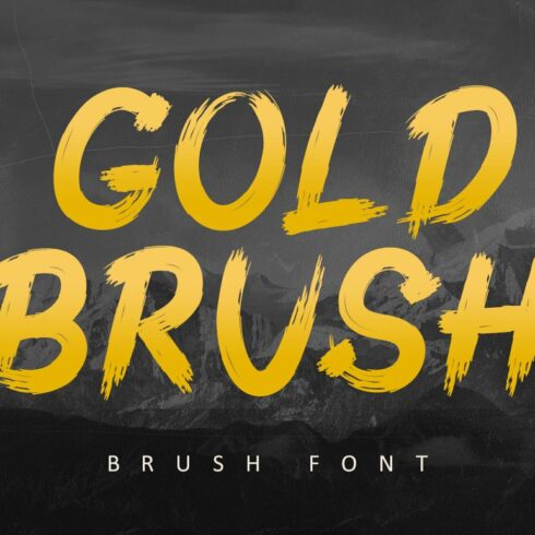 Gold Brush Font cover image.