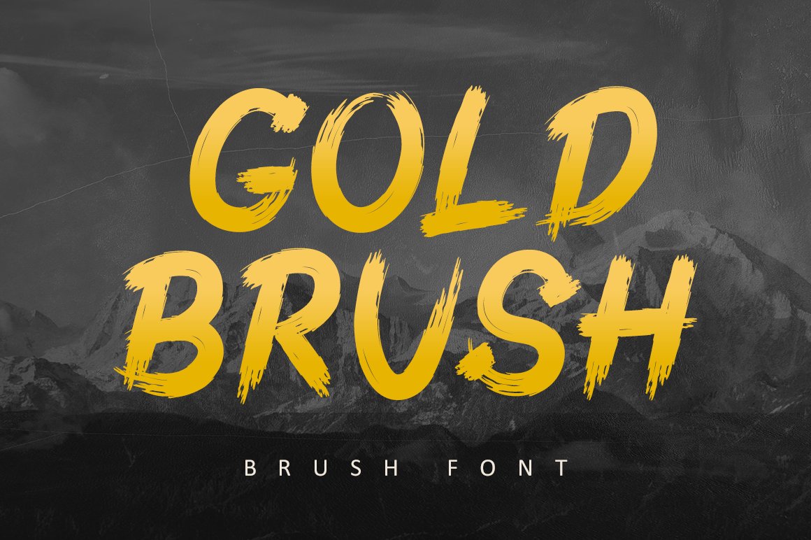 Gold Brush Font cover image.