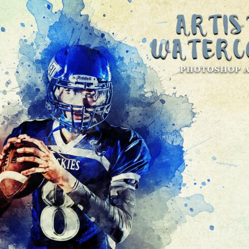 Artistic Watercolor Photoshop actioncover image.