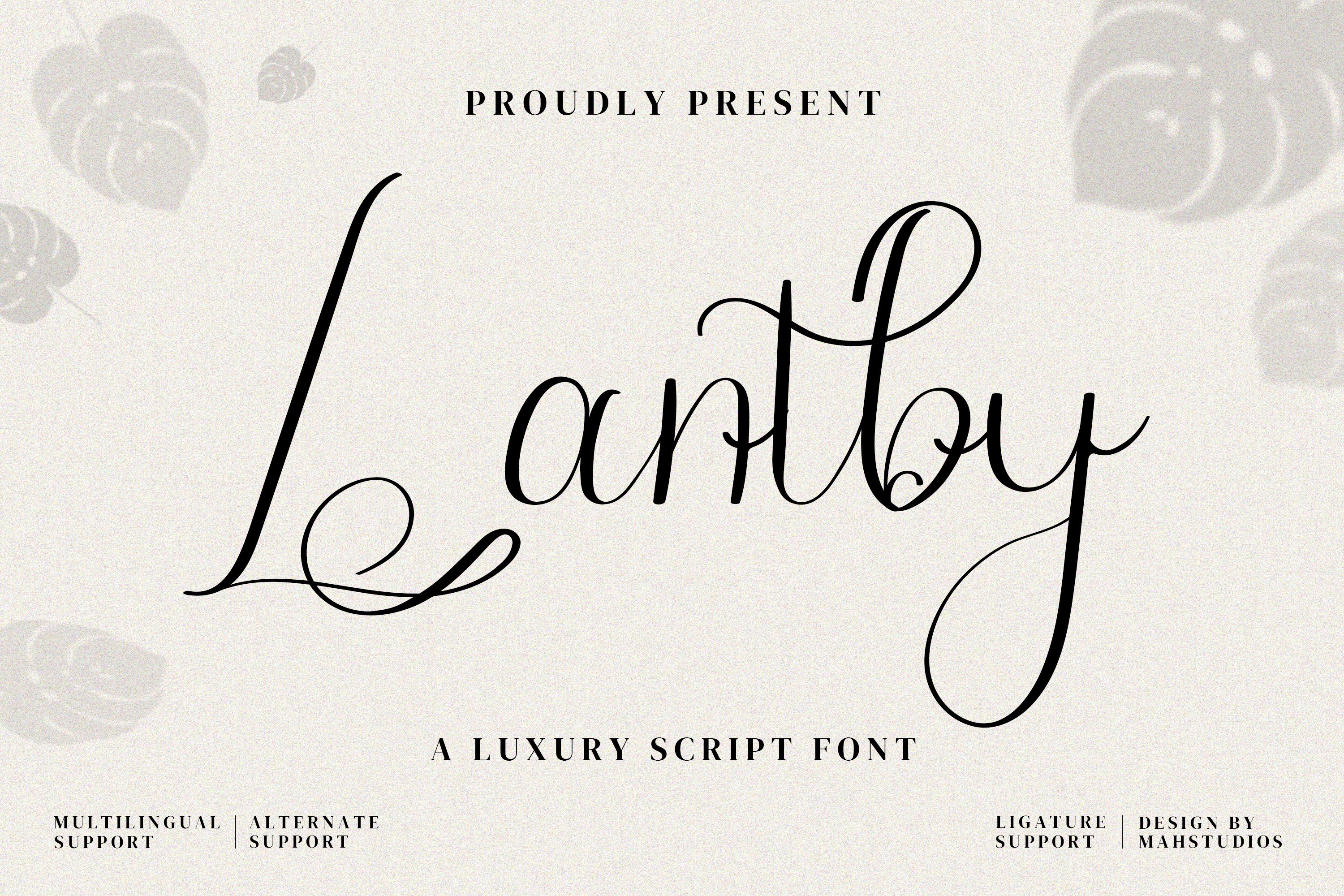 Lantby Script Fontscover image.