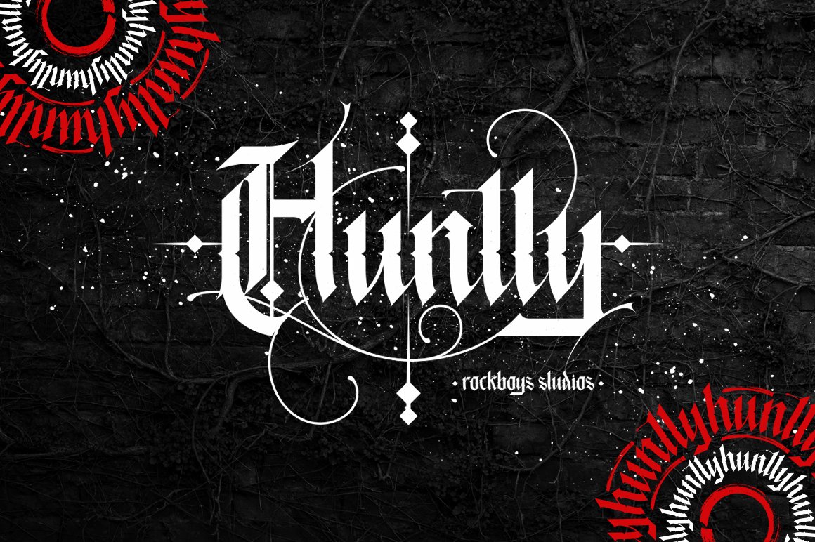 Huntly - Blackletter Font cover image.