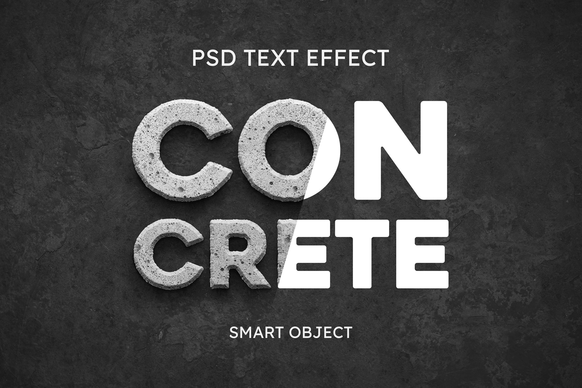 Concrete Text Effect PSDpreview image.