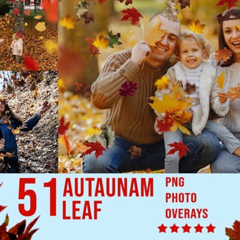 51 Autumn Leaves Photo Overlay PNGcover image.