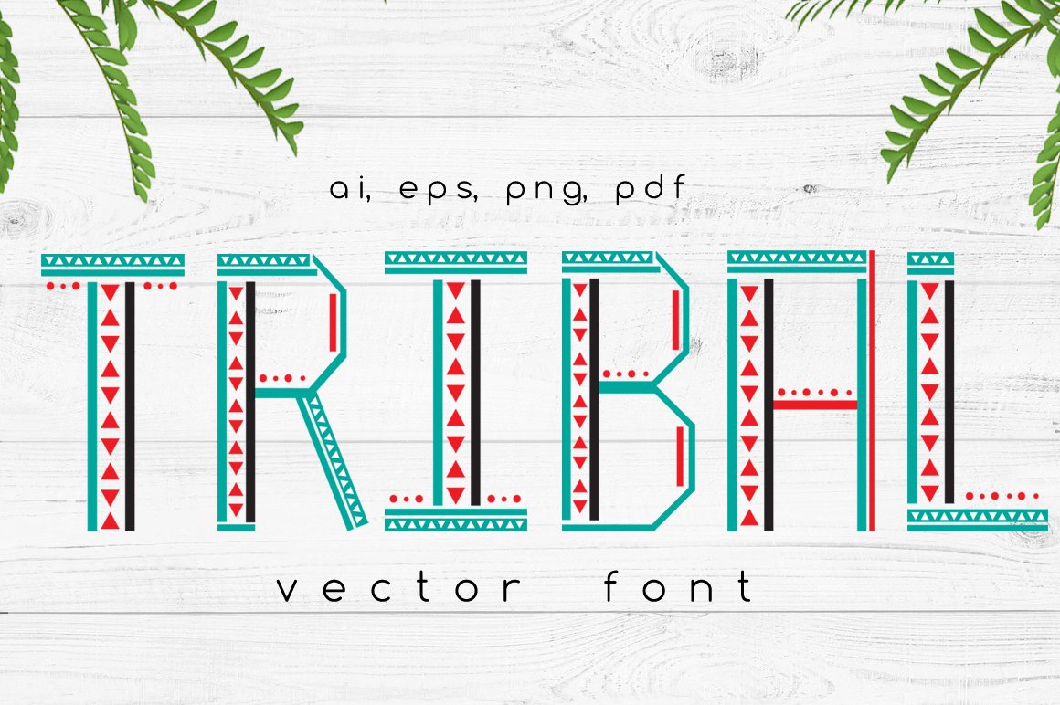 TRIBAL Vector Font cover image.