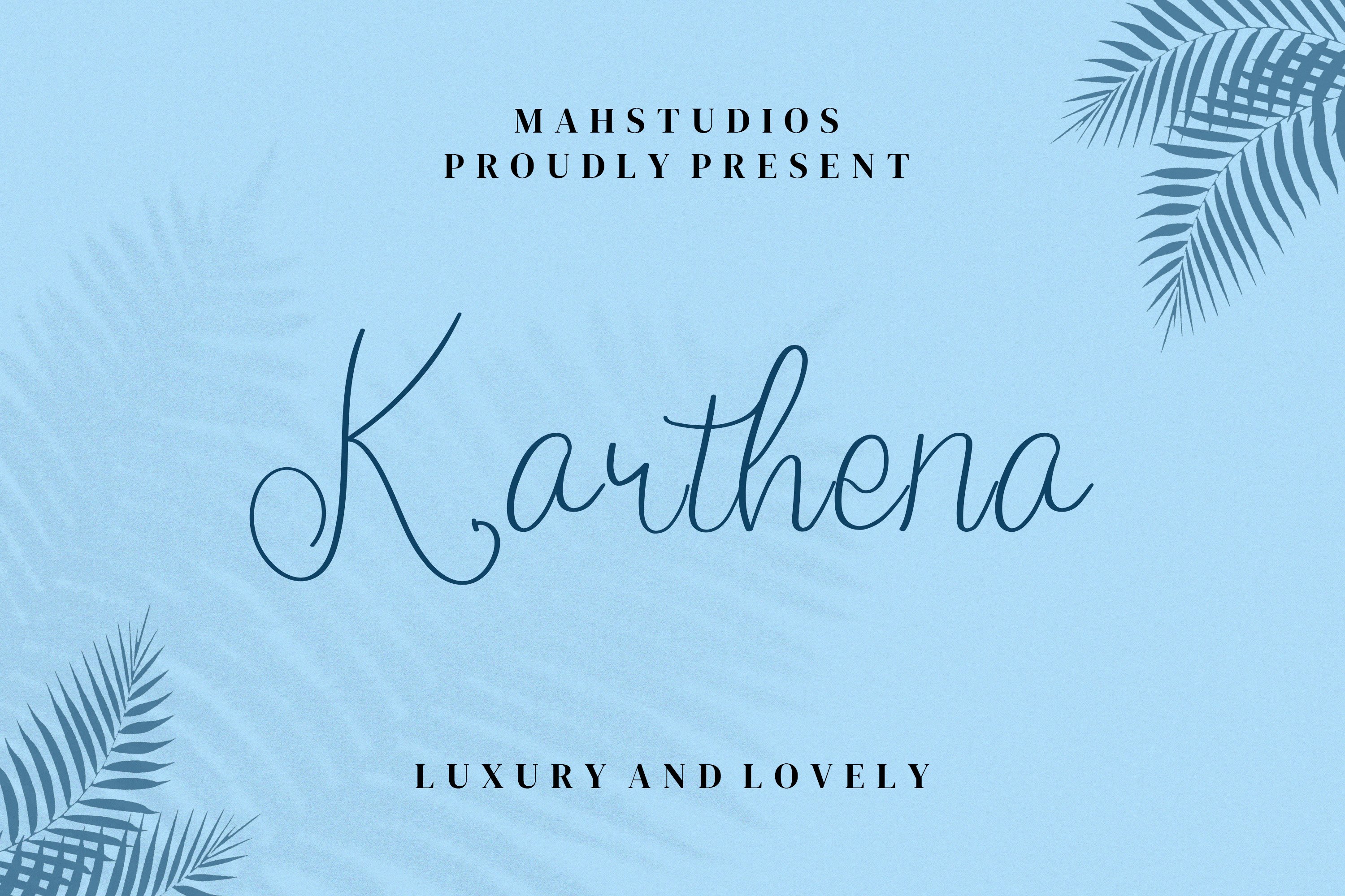 Karthena Script Fontscover image.