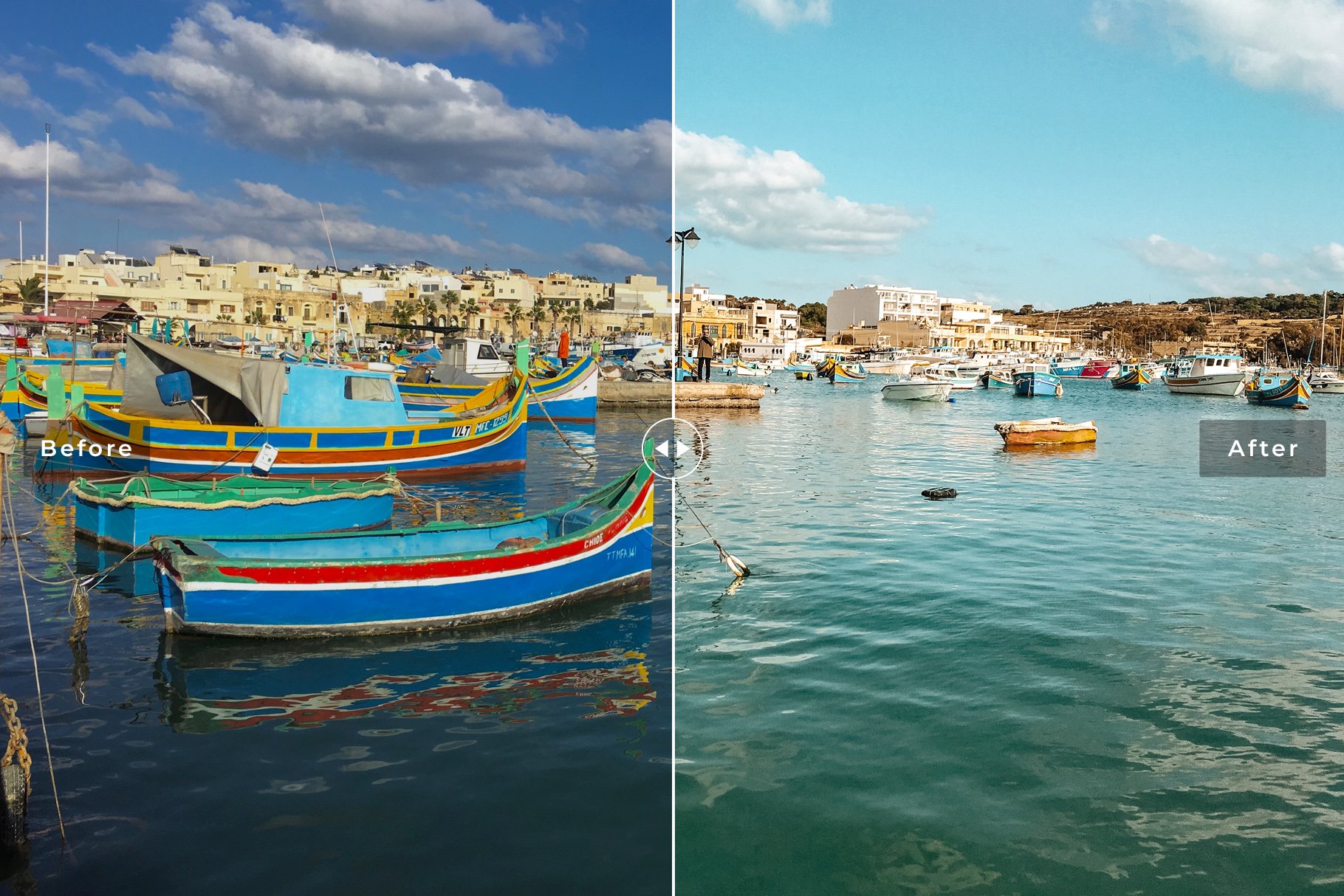 Marsaxlokk Lightroom Presets Packpreview image.