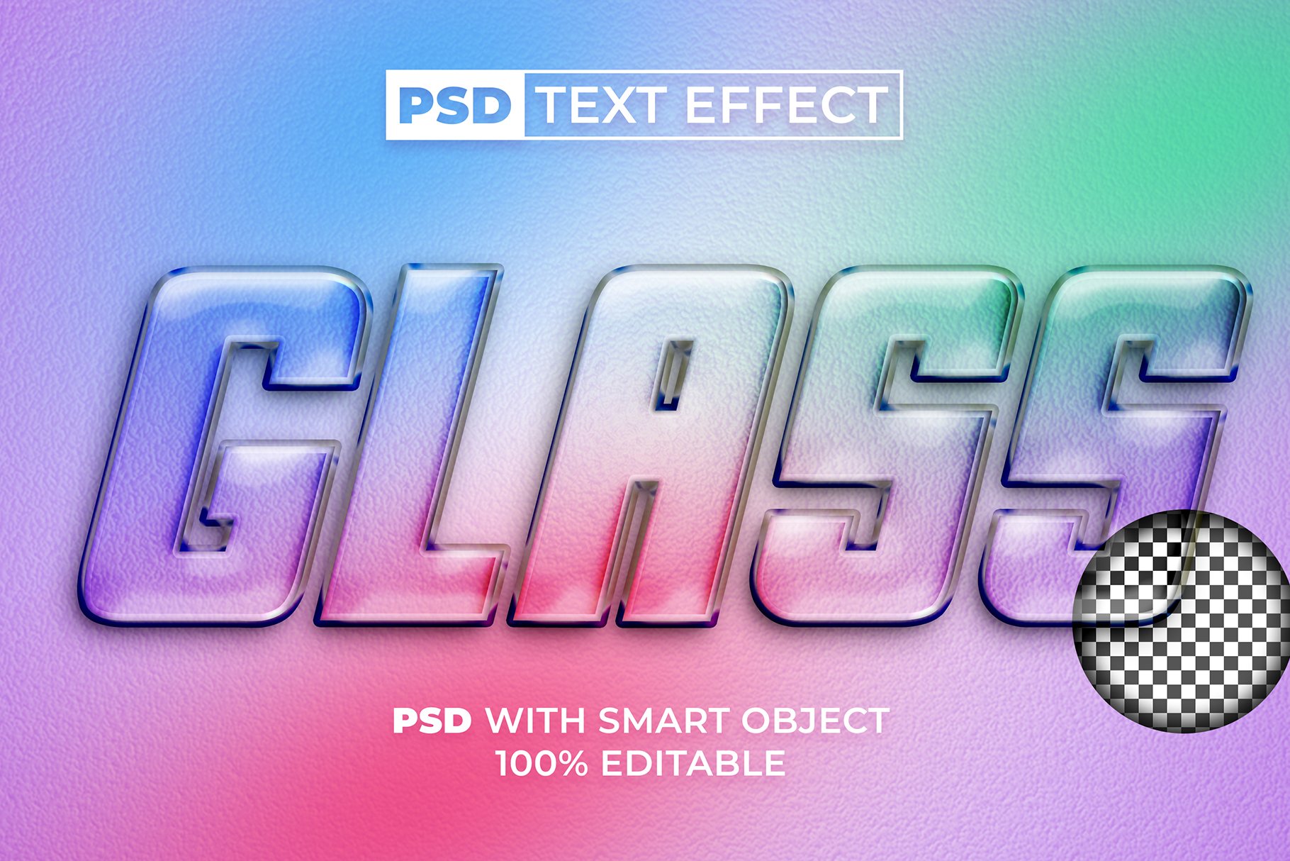Glass text effect transparent stylecover image.