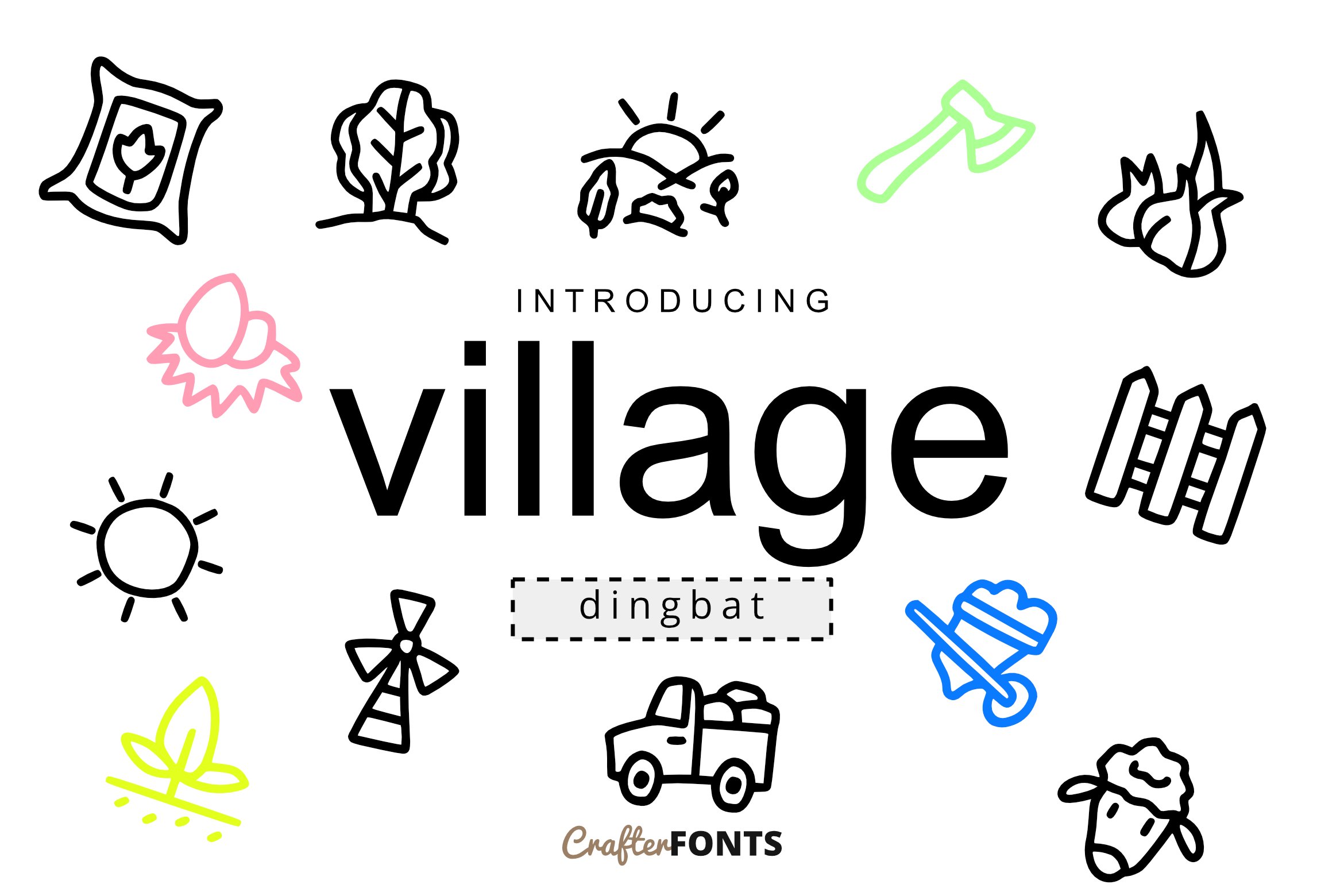 Village Doodle Dingbat cover image.