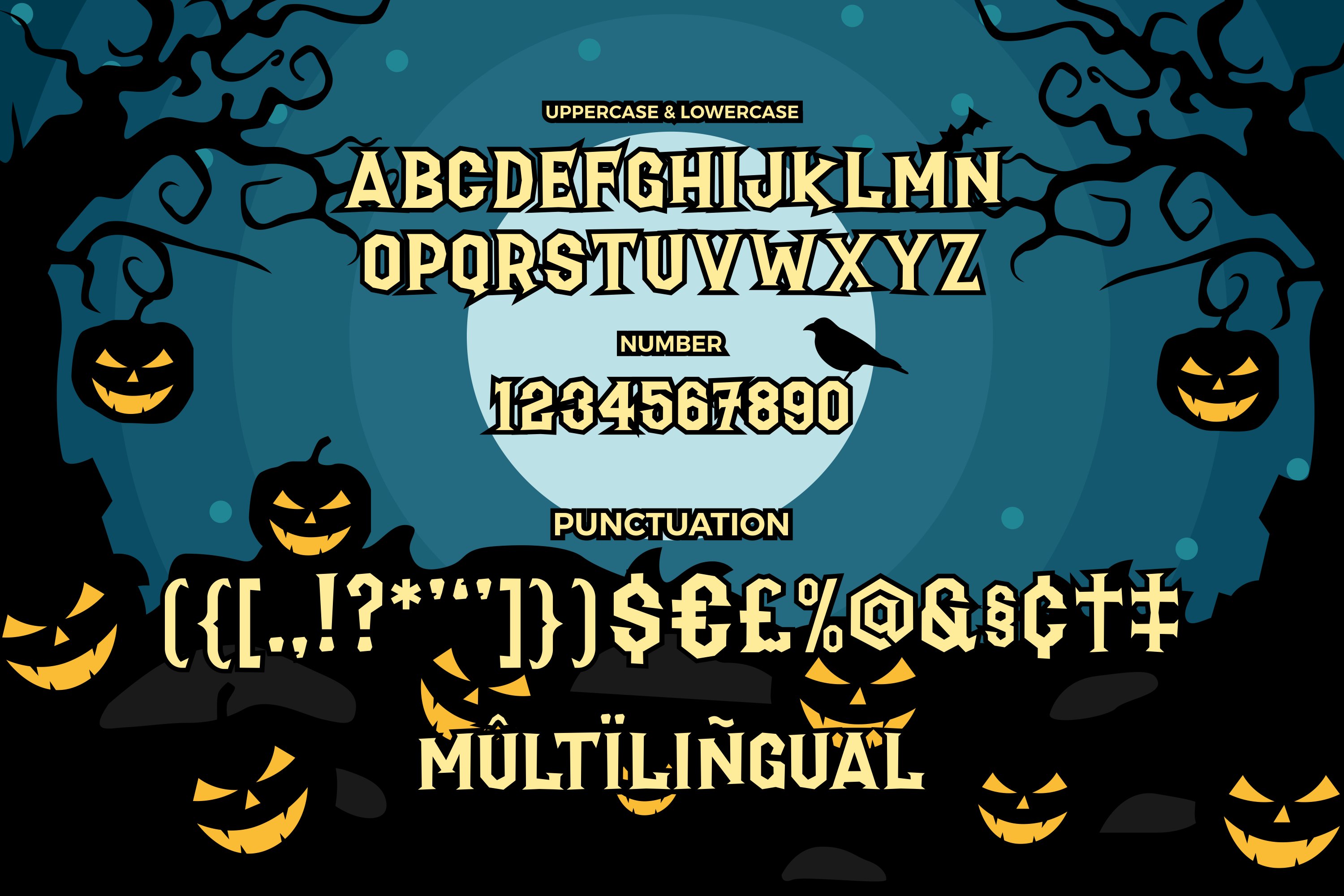 Lamphier Horror Display Font preview image.