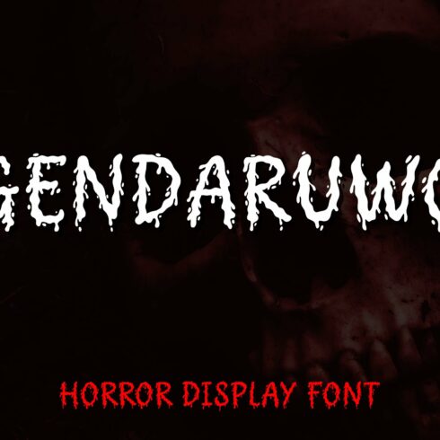 Gendaruwo - Halloween Bloody Font cover image.