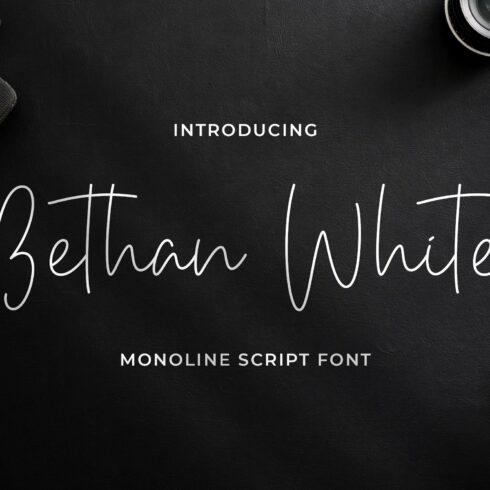 Bethan White - Monoline Script Font cover image.