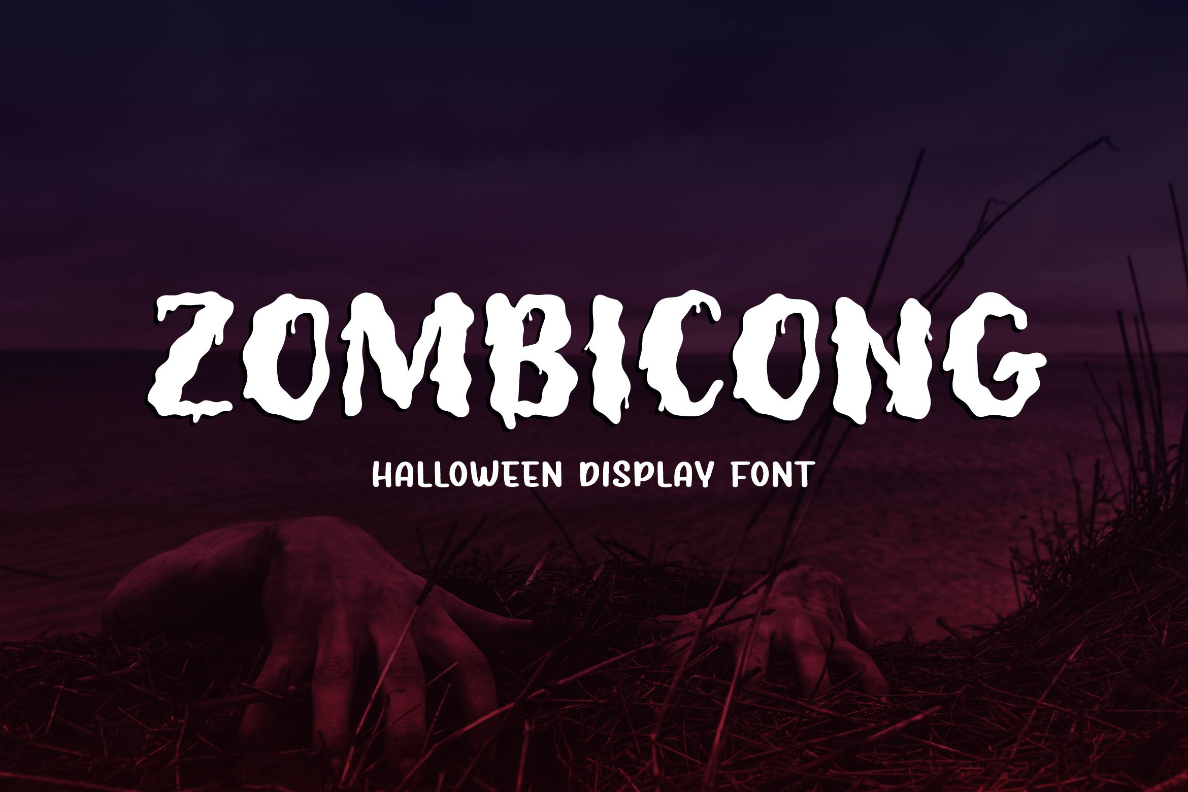 Zombicong - Halloween Display Font cover image.