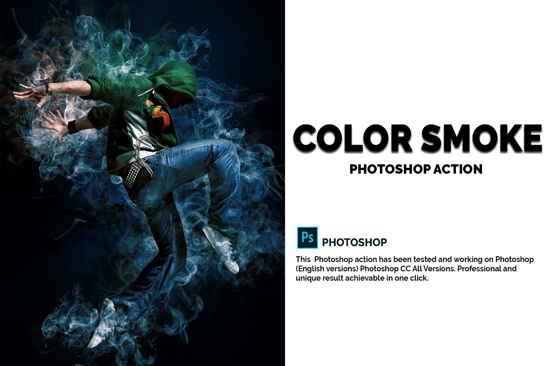 Color Smoke Photoshop Actioncover image.