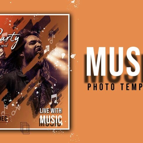 Music Photo Template PSDcover image.
